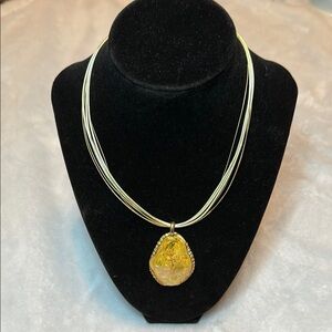 Chico’s Elegant Gold Enamel Necklace